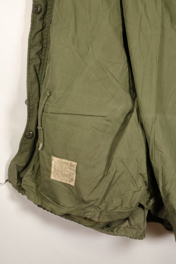 1970 Contract M-R M65 Field Jacket, 2nd Model, with insignia, some stains, no liner, used