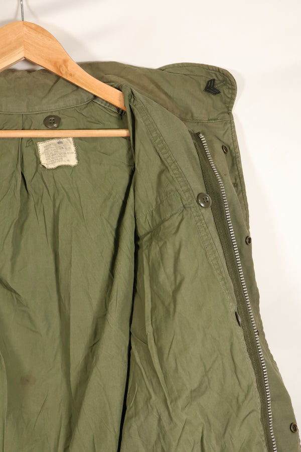 1970 Contract M-R M65 Field Jacket, 2nd Model, with insignia, some stains, no liner, used