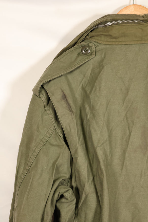 1970 Contract M-R M65 Field Jacket, 2nd Model, with insignia, some stains, no liner, used