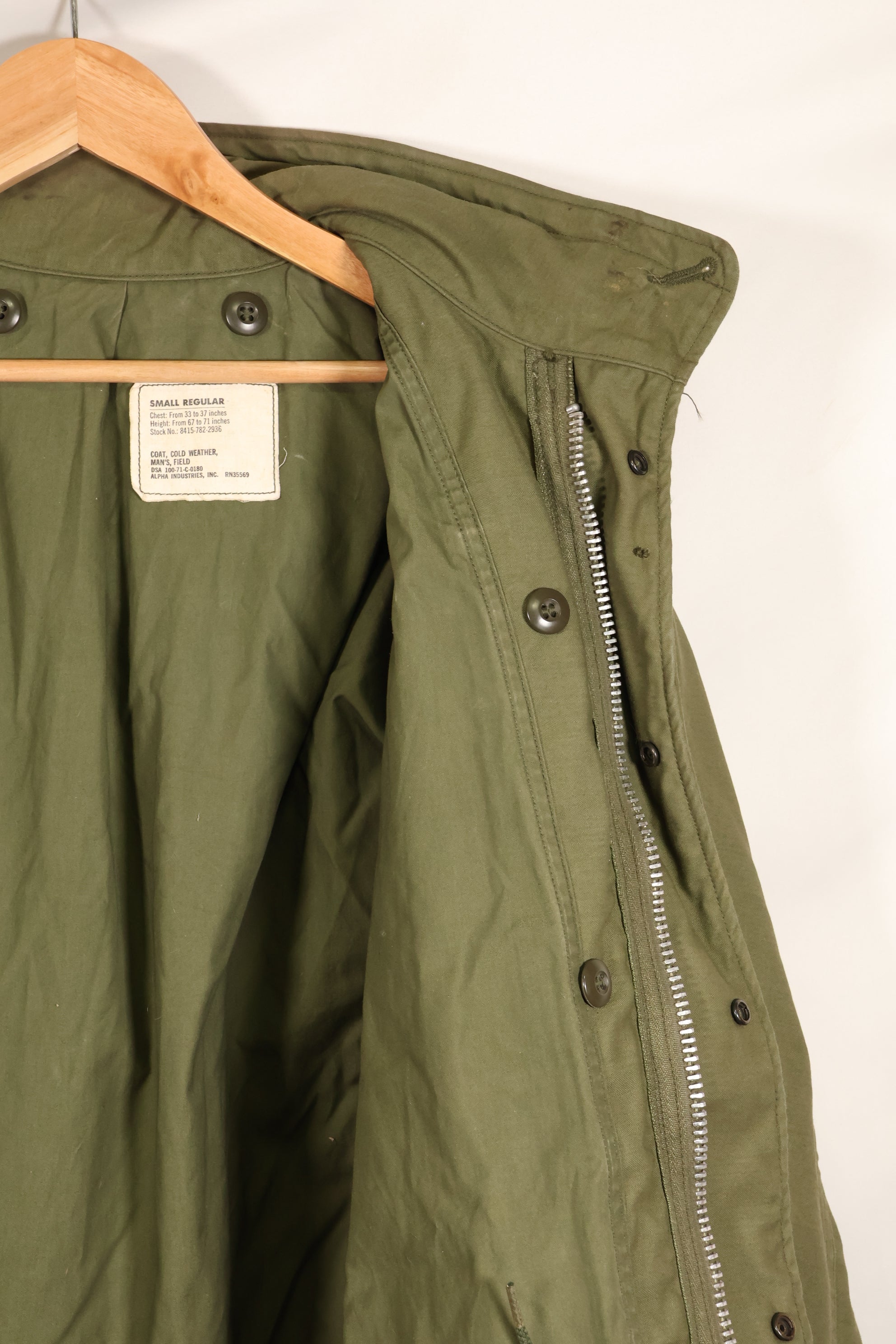 1971 Contract S-R 2nd Model M65 Field Jacket - Good Condition - Used