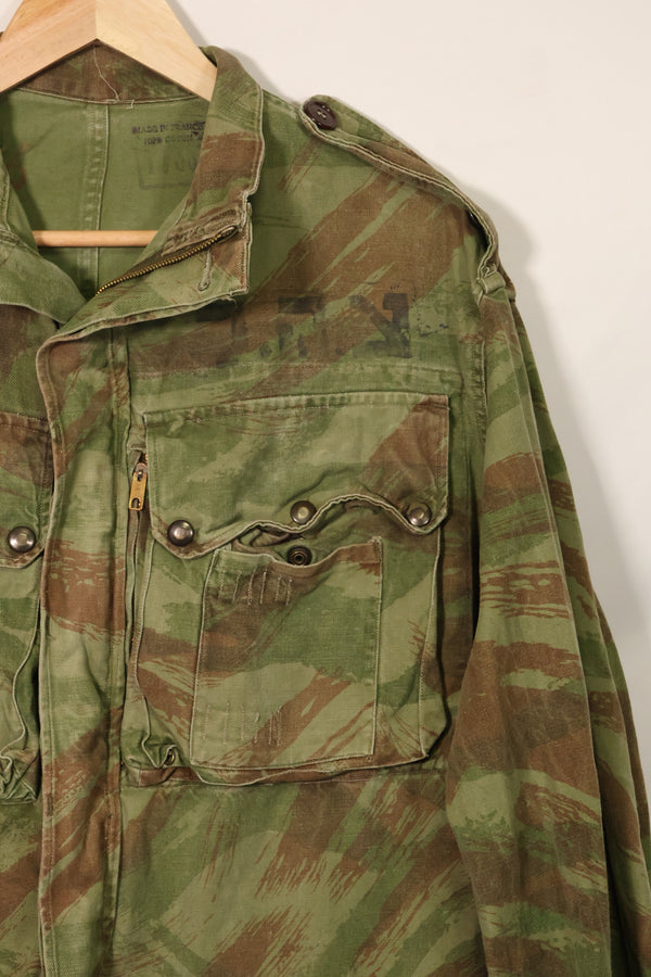 1950s French Army Lizard Camouflage TAP 47/54 Airborne Jacket with Israeli Stamp Used