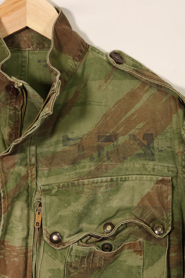 1950s French Army Lizard Camouflage TAP 47/54 Airborne Jacket with Israeli Stamp Used