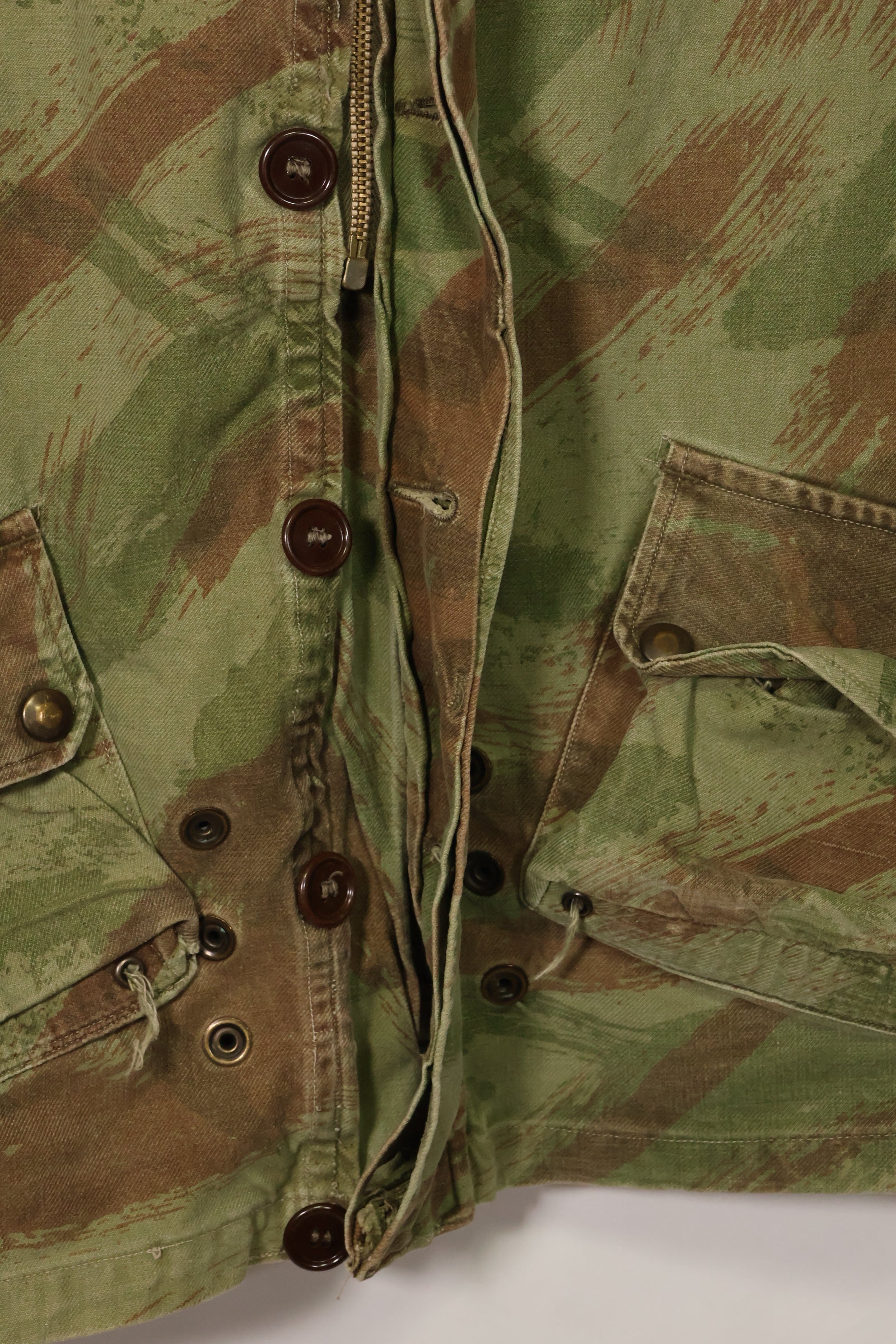 1950s French Army Lizard Camouflage TAP 47/54 Airborne Jacket with Israeli Stamp Used