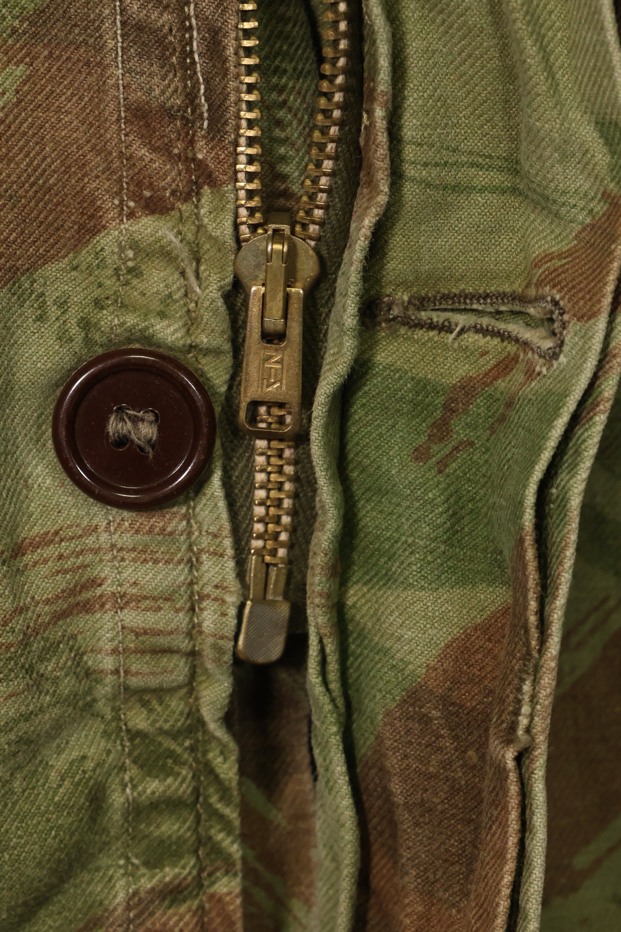 1950s French Army Lizard Camouflage TAP 47/54 Airborne Jacket with Israeli Stamp Used