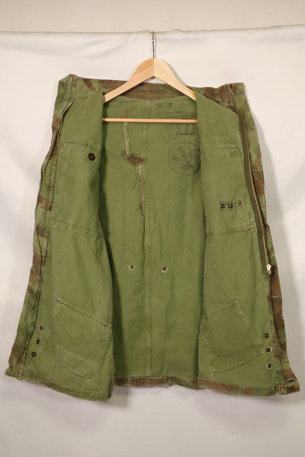 1950s French Army Lizard Camouflage TAP 47/54 Airborne Jacket with Israeli Stamp Used