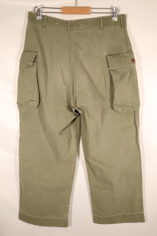 1940年代前半　アメリカ陸軍　HBT　ヘリンボーンツイル　パンツ　スペシャル　対ガス防護　中古品
