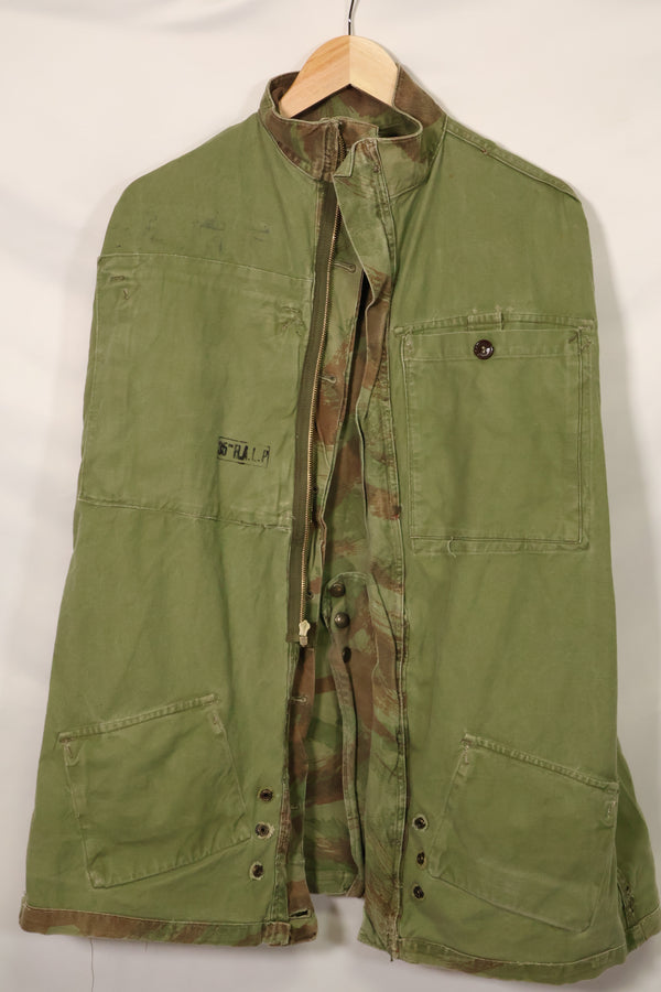 1950s French Army Lizard Camouflage TAP 47/54 Airborne Jacket with Israeli Stamp Used