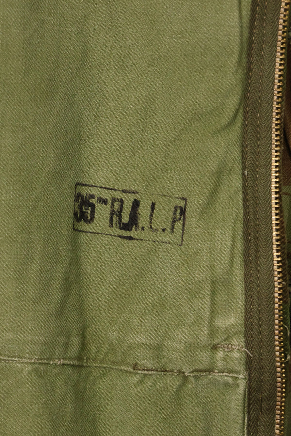 1950s French Army Lizard Camouflage TAP 47/54 Airborne Jacket with Israeli Stamp Used