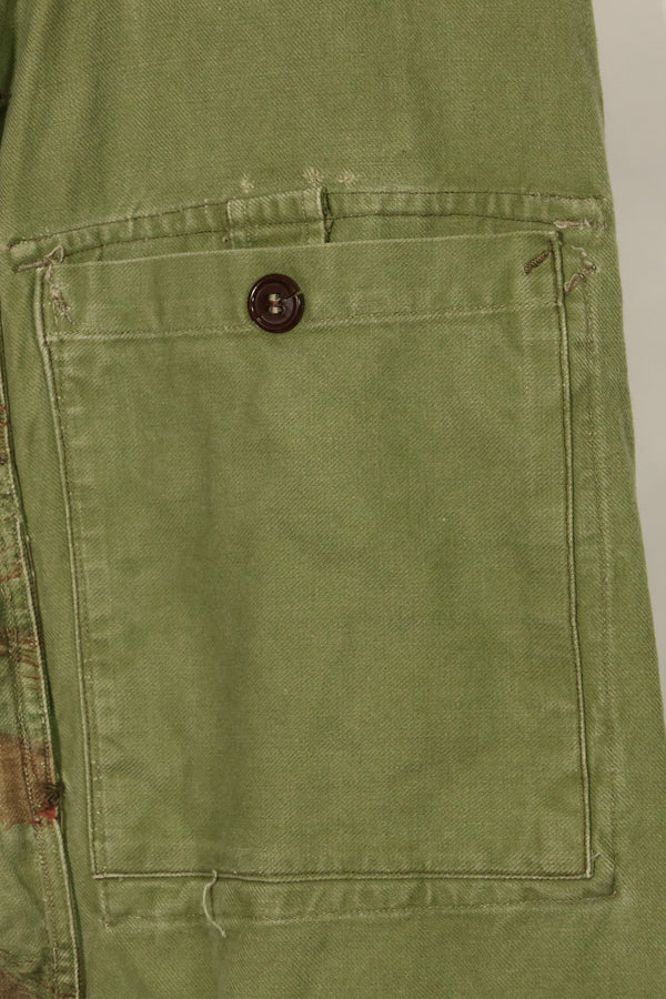 1950s French Army Lizard Camouflage TAP 47/54 Airborne Jacket with Israeli Stamp Used