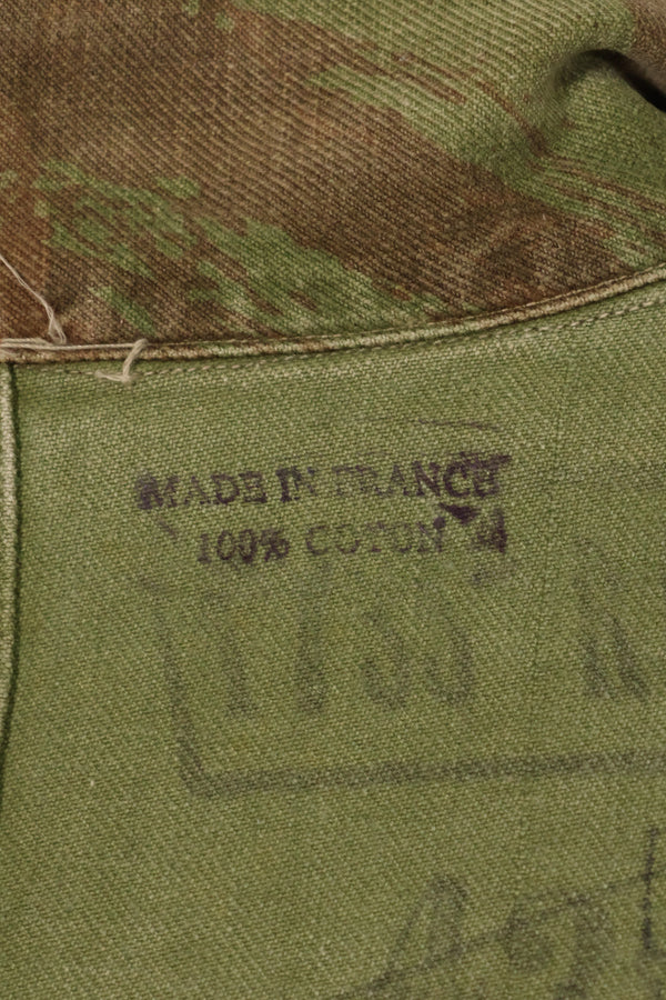 1950s French Army Lizard Camouflage TAP 47/54 Airborne Jacket with Israeli Stamp Used