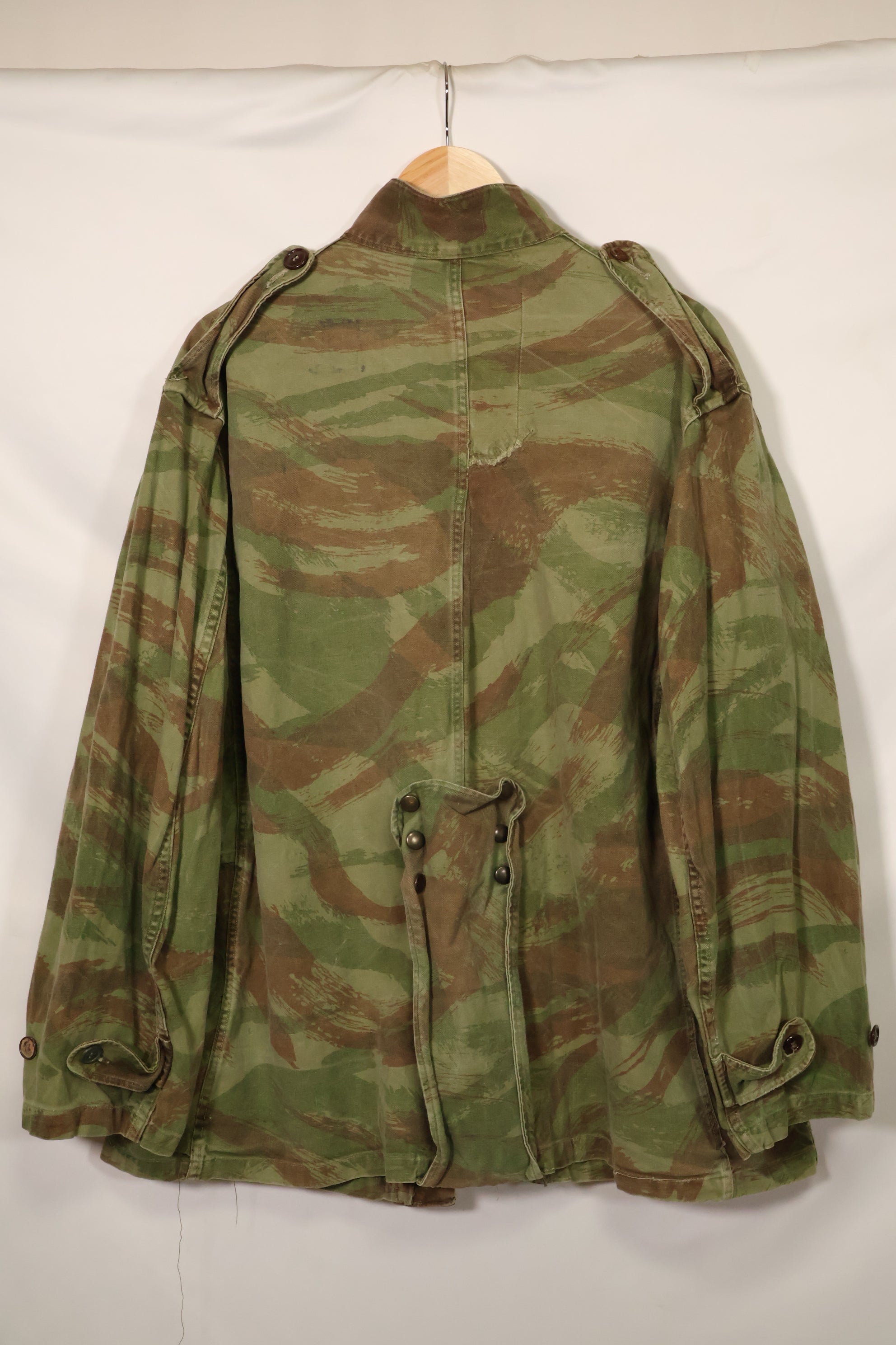 1950s French Army Lizard Camouflage TAP 47/54 Airborne Jacket with Israeli Stamp Used