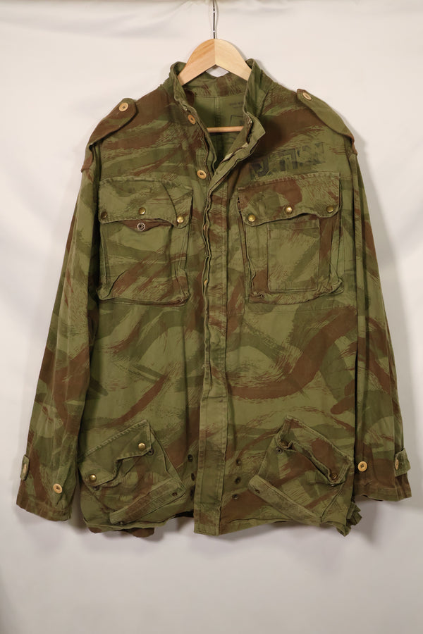 1950s French Army Lizard Camouflage TAP 47/53 Airborne Jacket with Israeli Stamp Used B