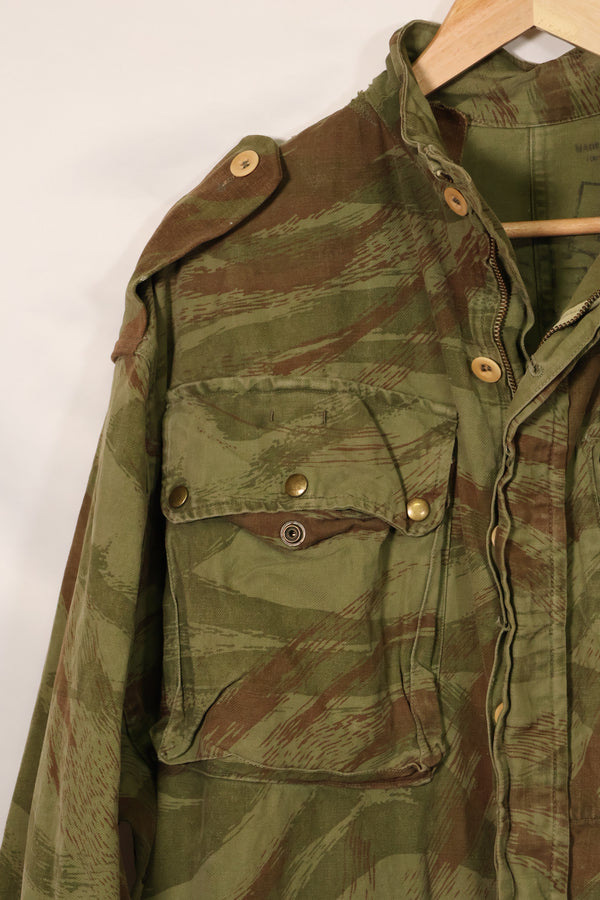1950s French Army Lizard Camouflage TAP 47/53 Airborne Jacket with Israeli Stamp Used B