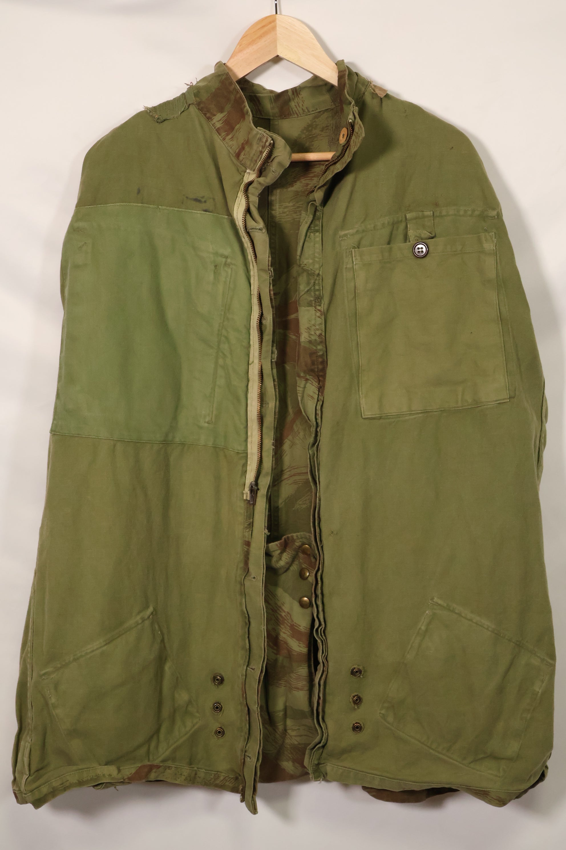 1950s French Army Lizard Camouflage TAP 47/53 Airborne Jacket with Israeli Stamp Used B