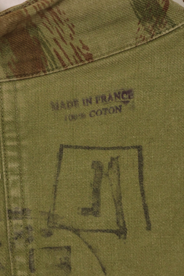 1950s French Army Lizard Camouflage TAP 47/53 Airborne Jacket with Israeli Stamp Used B