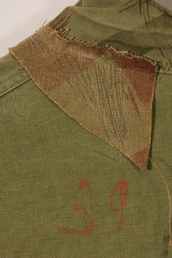 1950s French Army Lizard Camouflage TAP 47/53 Airborne Jacket with Israeli Stamp Used B