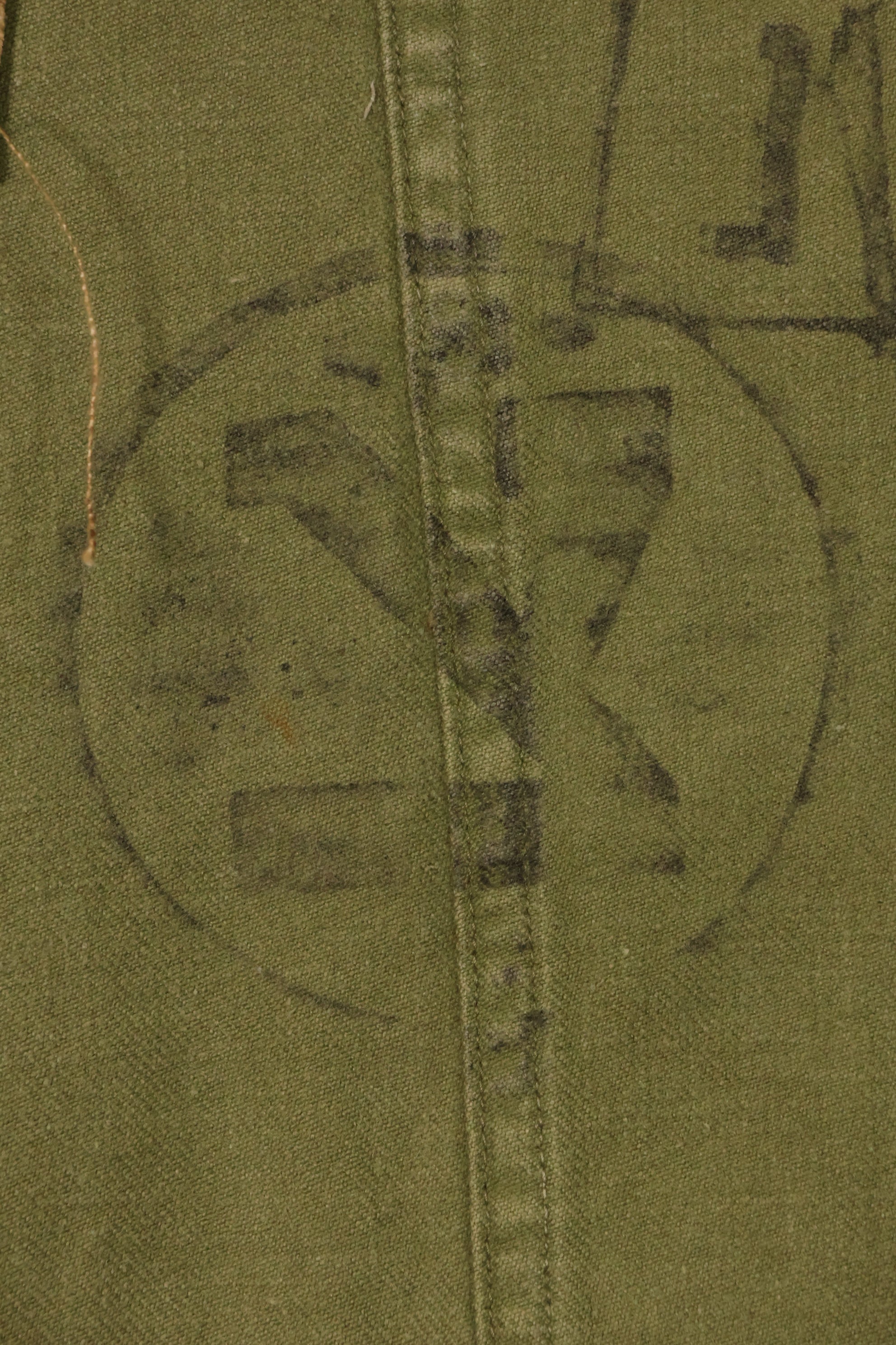 1950s French Army Lizard Camouflage TAP 47/53 Airborne Jacket with Israeli Stamp Used B