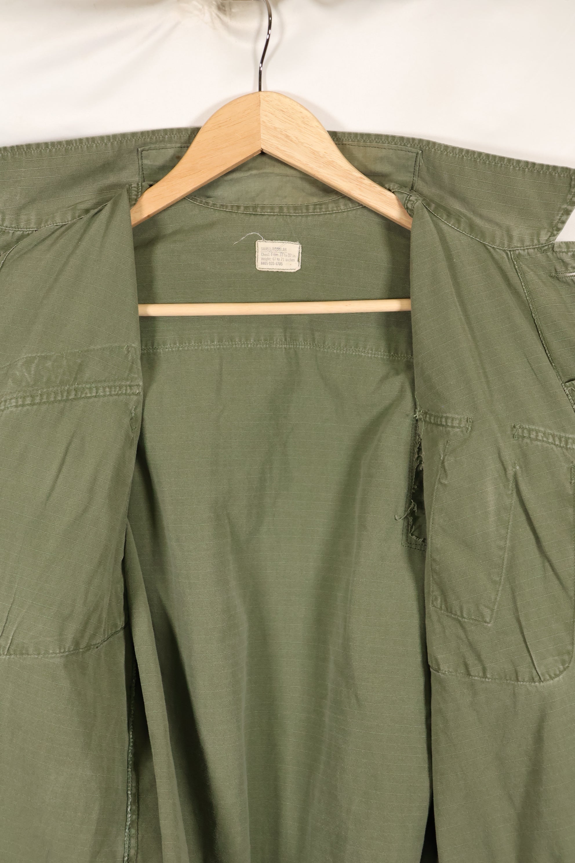 1969 Contract SMALL-REGULAR 4th Model Jungle Fatigue Jacket Used Film Company Release