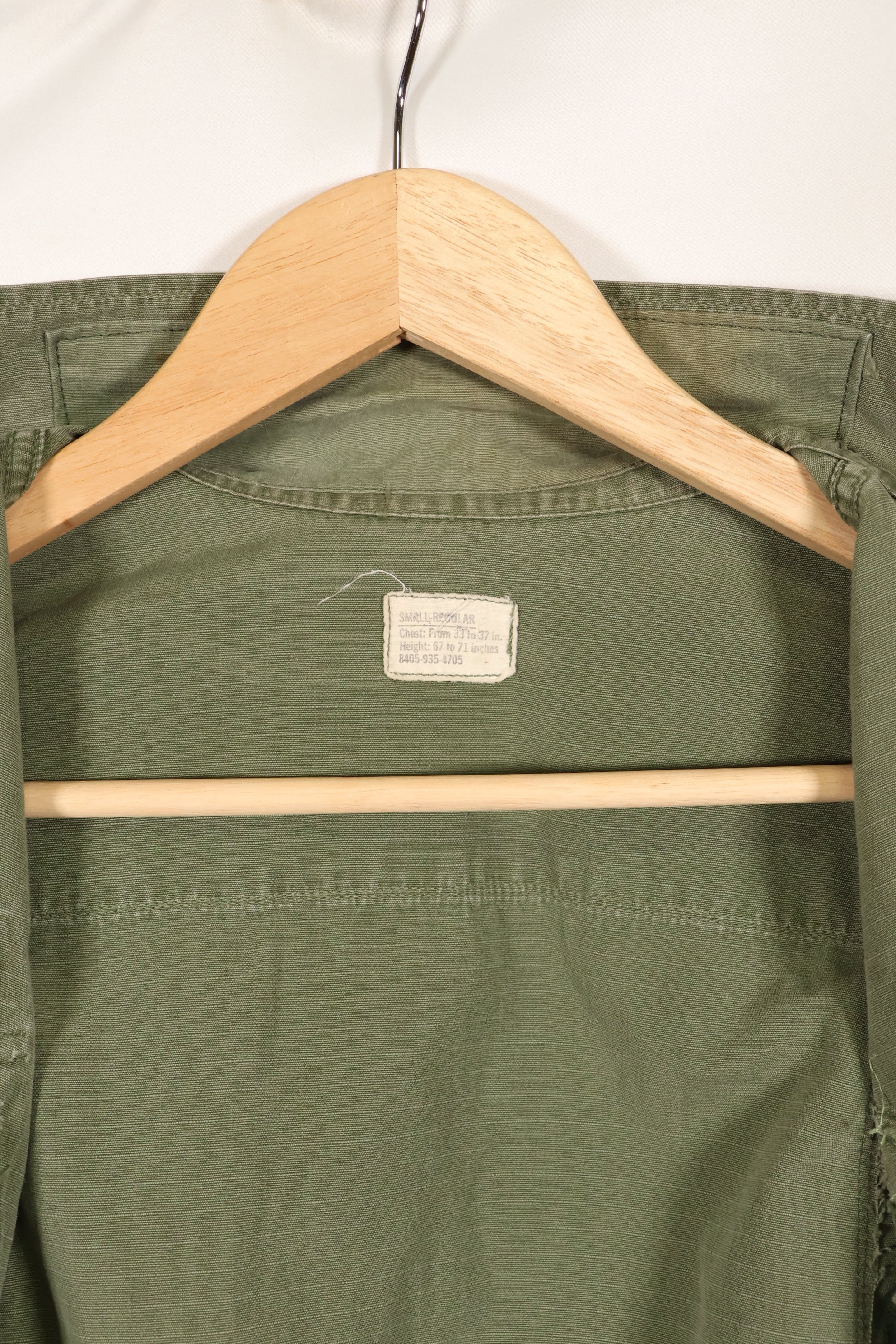 1969 Contract SMALL-REGULAR 4th Model Jungle Fatigue Jacket Used Film Company Release