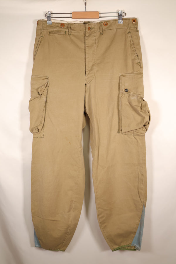 Early 1940s, Estimated Size 36, U.S. Army, Airborne Division, M-1942 Jump Pants, Slightly Faded, Used