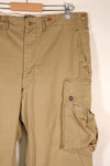 Early 1940s, Estimated Size 36, U.S. Army, Airborne Division, M-1942 Jump Pants, Slightly Faded, Used