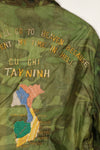 Real U.S. Army Poncho Liner Tour Jacket 1970-1971 TAY NINH CU CHI