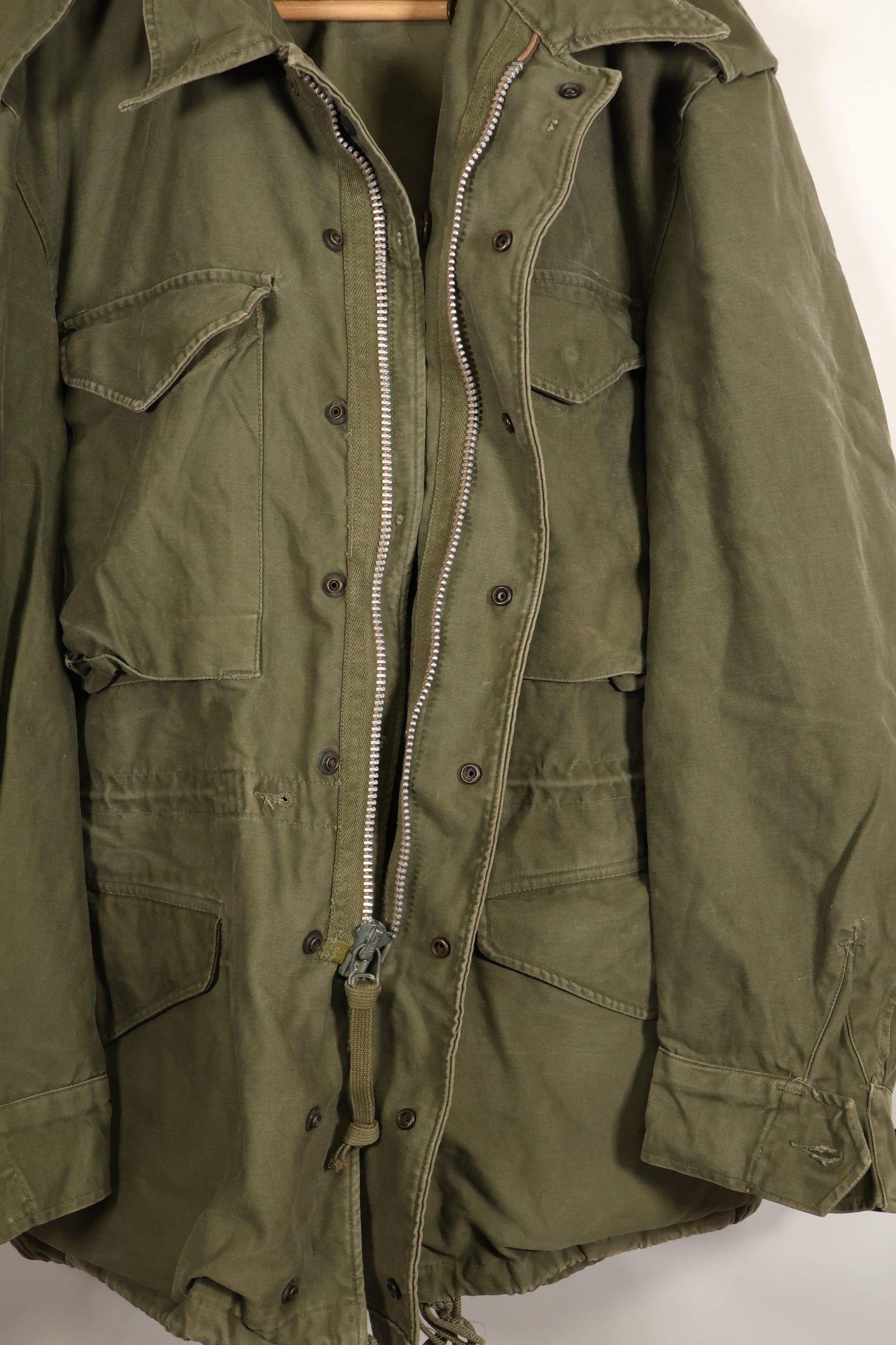 1957 Contract, S-S, U.S. Military, M51 Fold Jacket, No Liner, Faded, Used