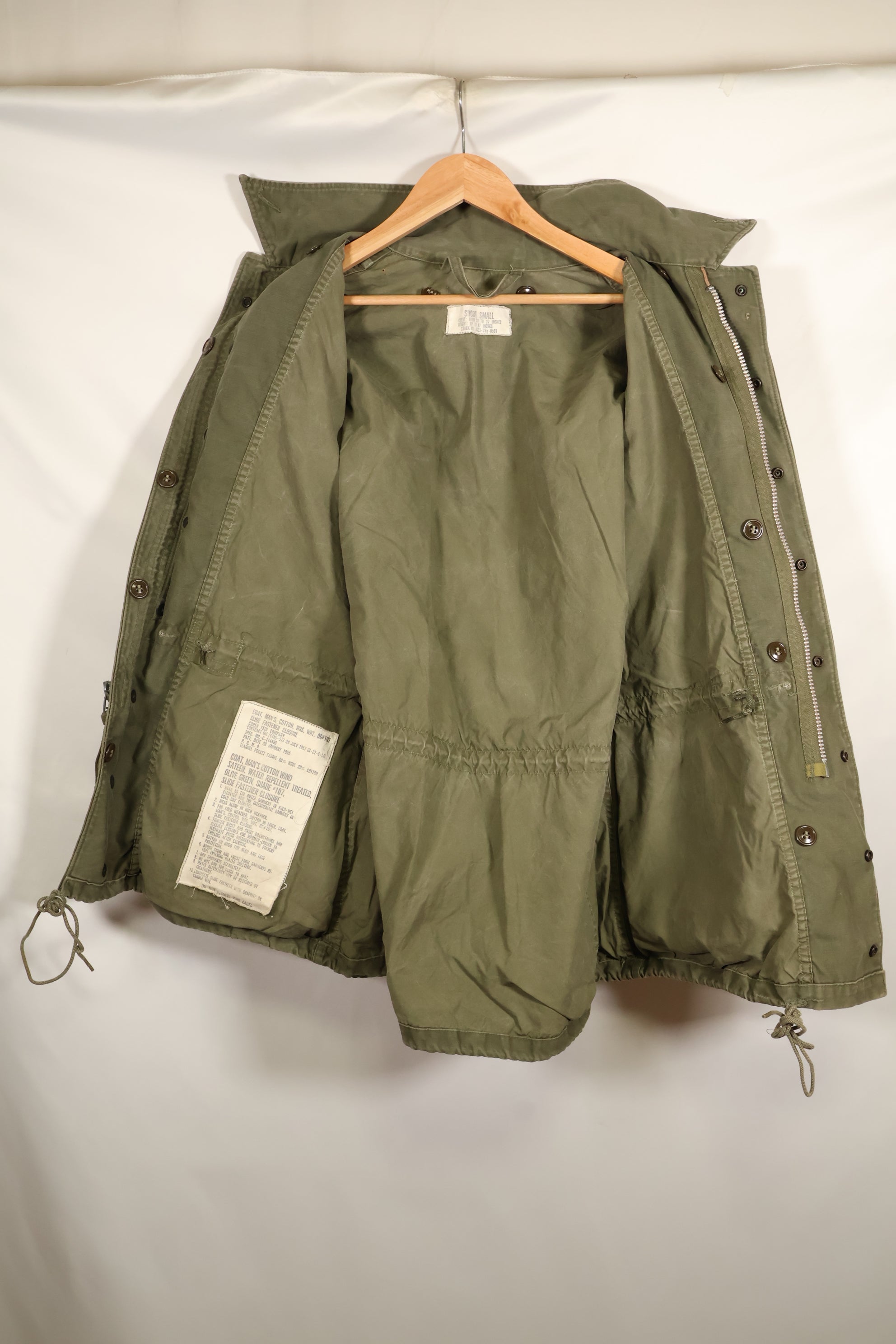 1957 Contract, S-S, U.S. Military, M51 Fold Jacket, No Liner, Faded, Used