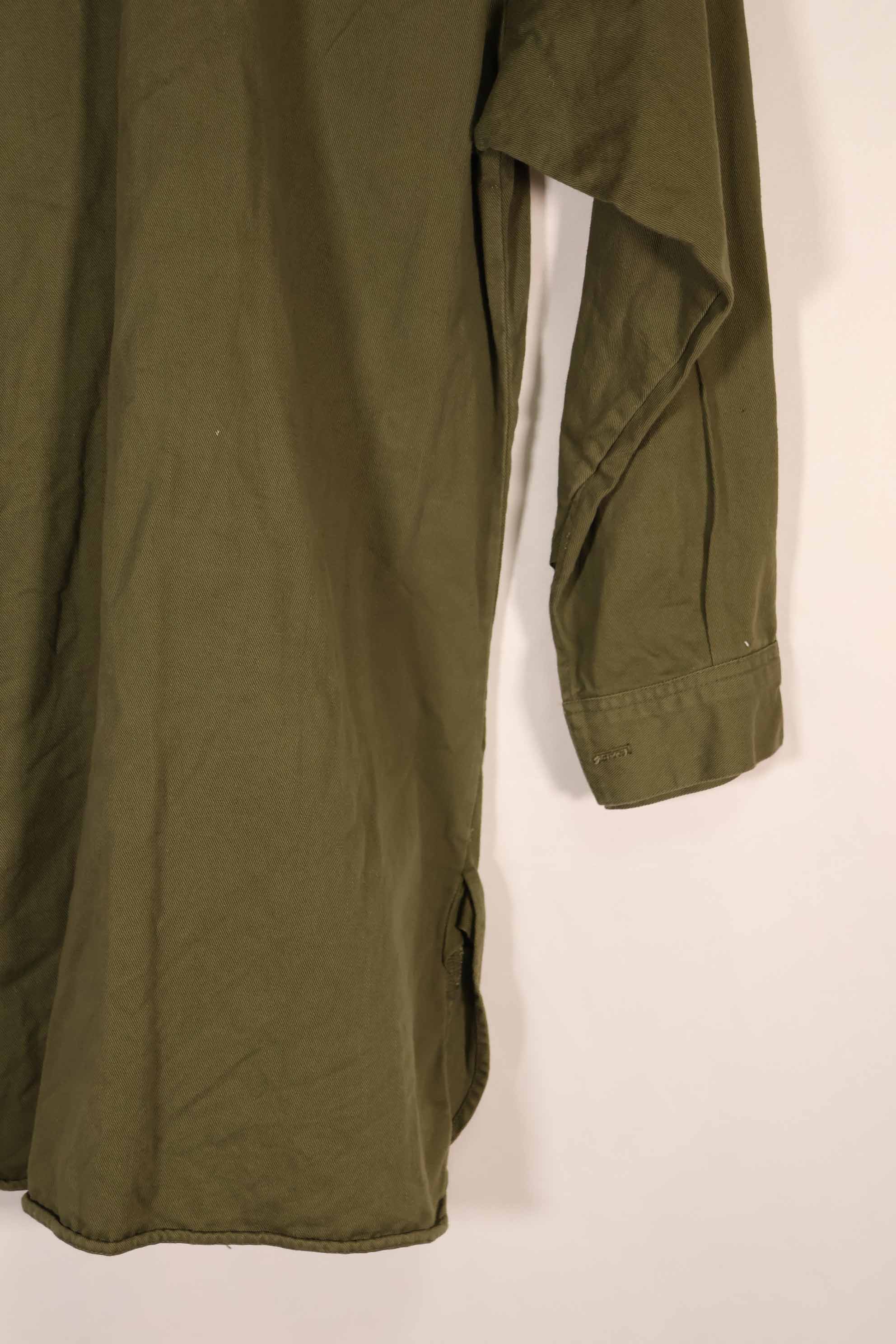 Real 1970 New Zealand Army OD Fatigue Shirt Size 1 Used