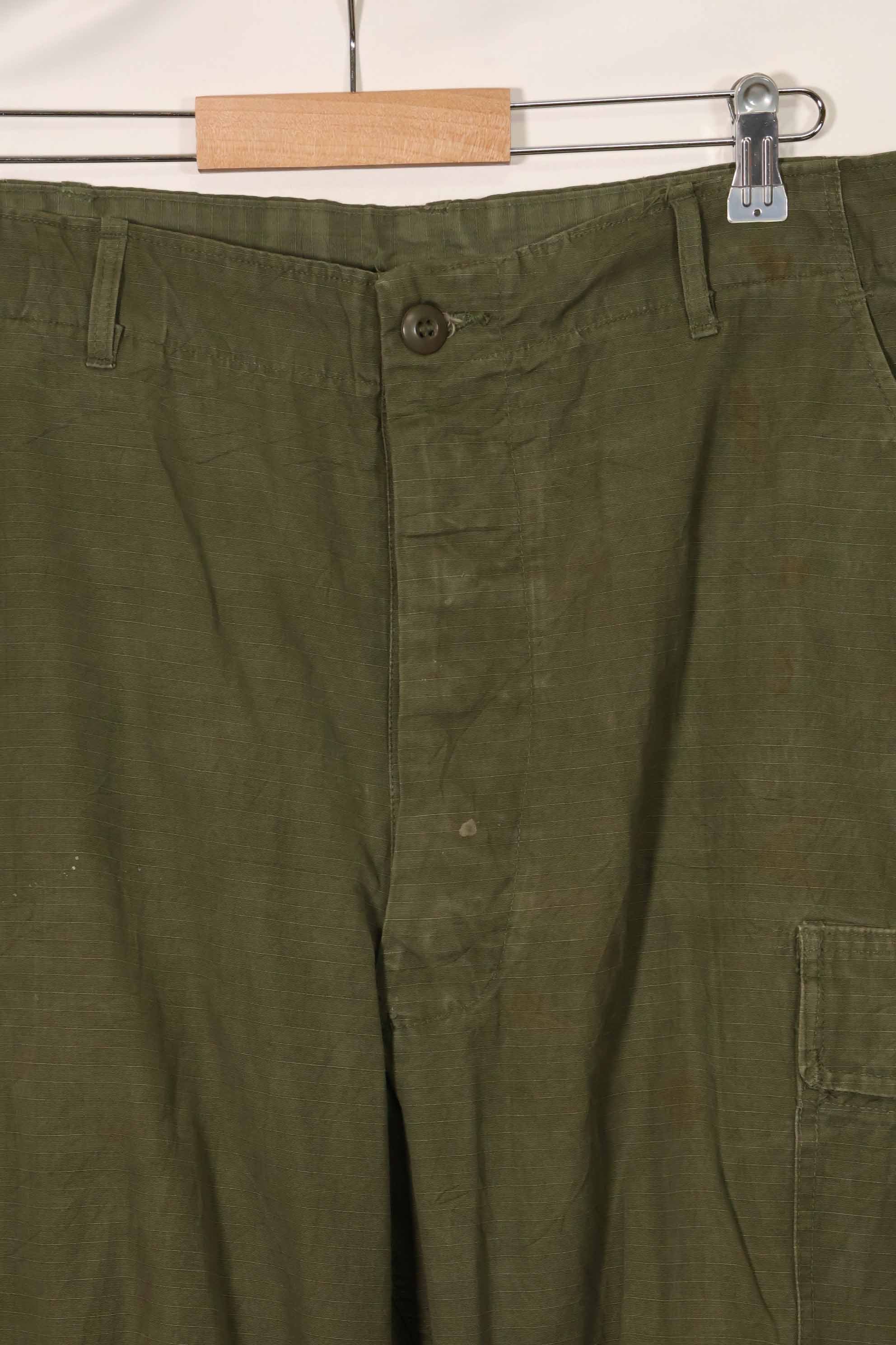 1967 Contract 4th Model Ripstop Jungle Fatigue Pants L-L Used