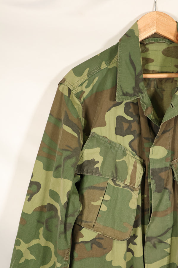 Circa 1966–67 | Estimated S-R | ERDL | Non-ripstop | Early print | Jungle fatigue jacket | Used