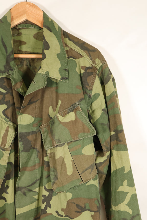 Circa 1966–67 | Estimated S-R | ERDL | Non-ripstop | Early print | Jungle fatigue jacket | Used