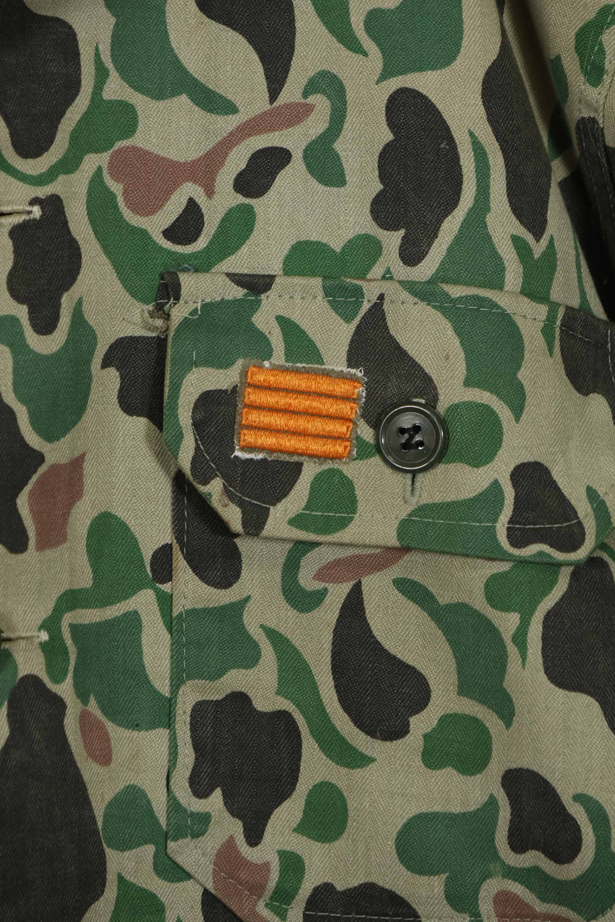 1980's Korean Army Frogskin camouflage HBT shirt, almost unused B