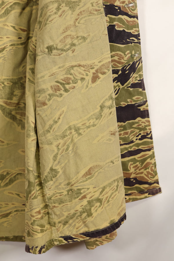Real Late War Pattern US Size Tiger Stripe Shirt with Pocket Modification Used