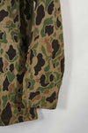 1980's Korean Army Frogskin Camouflage HBT Shirt Used D