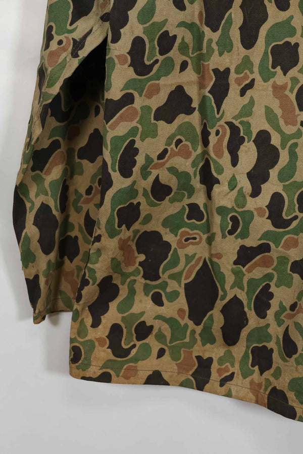 1980's Korean Army Frogskin Camouflage HBT Shirt Used D