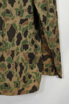 1980's Korean Army Frogskin Camouflage HBT Shirt Used D