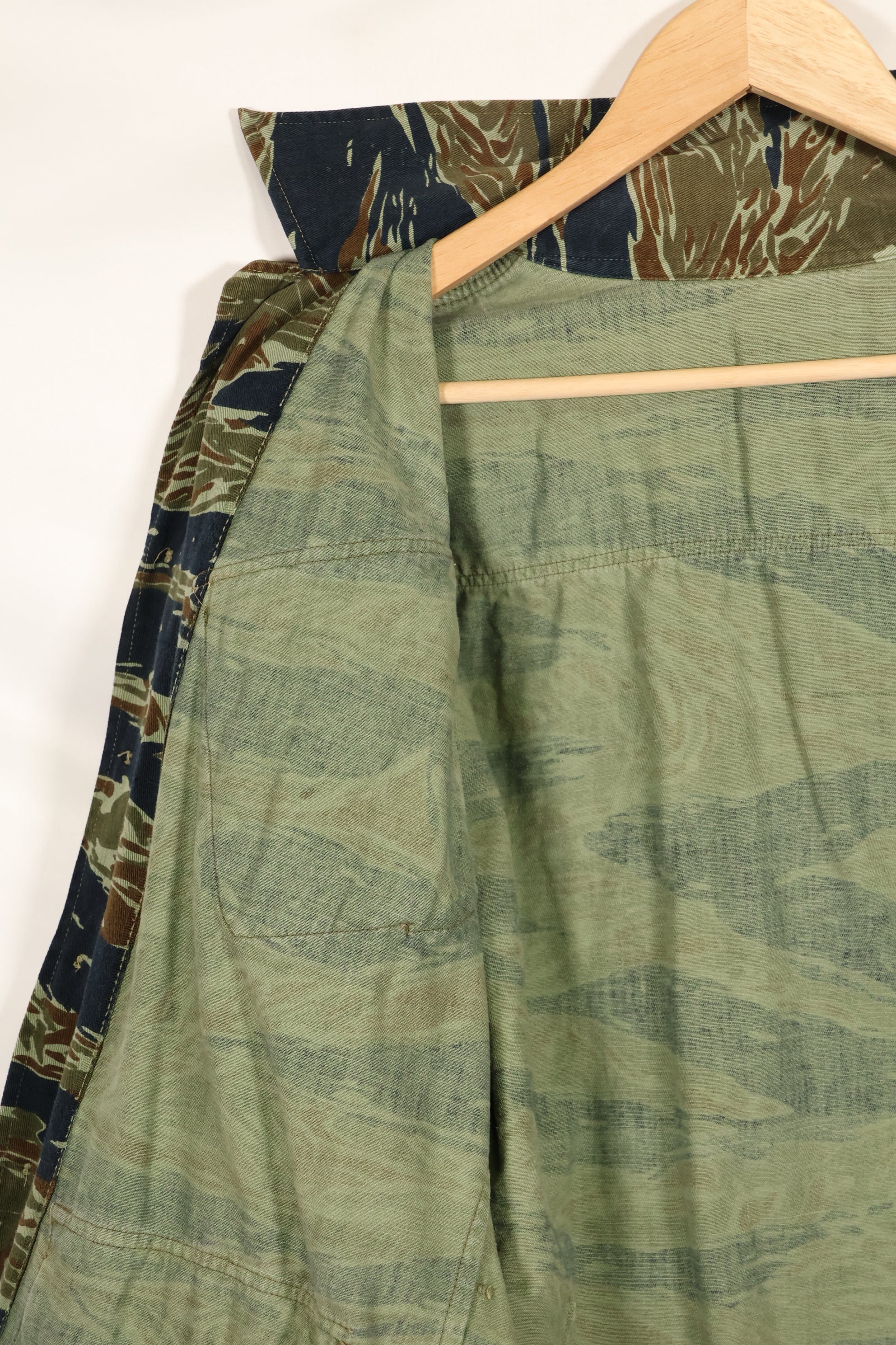 Estimated 1970s Silver Tiger Tiger Stripe Fatigue Jacket, used.