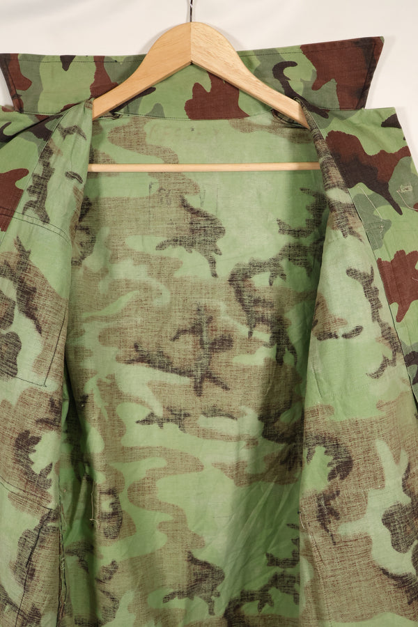 1960s US Army Advisor ARVN BDQ Ranger Shirt 4 Pockets Leaf Camouflage Shirt Used