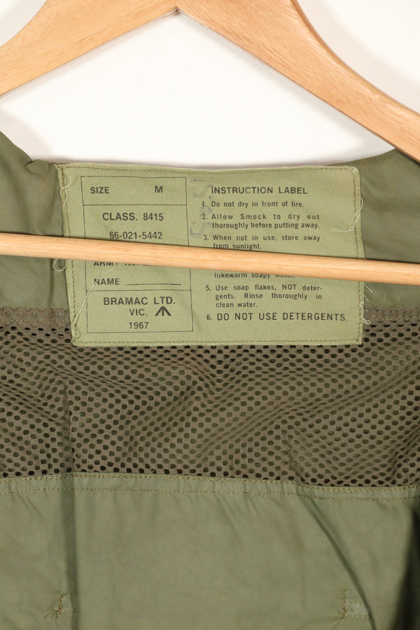 Real 1967 Australian Army raincoat, used, faded, used.