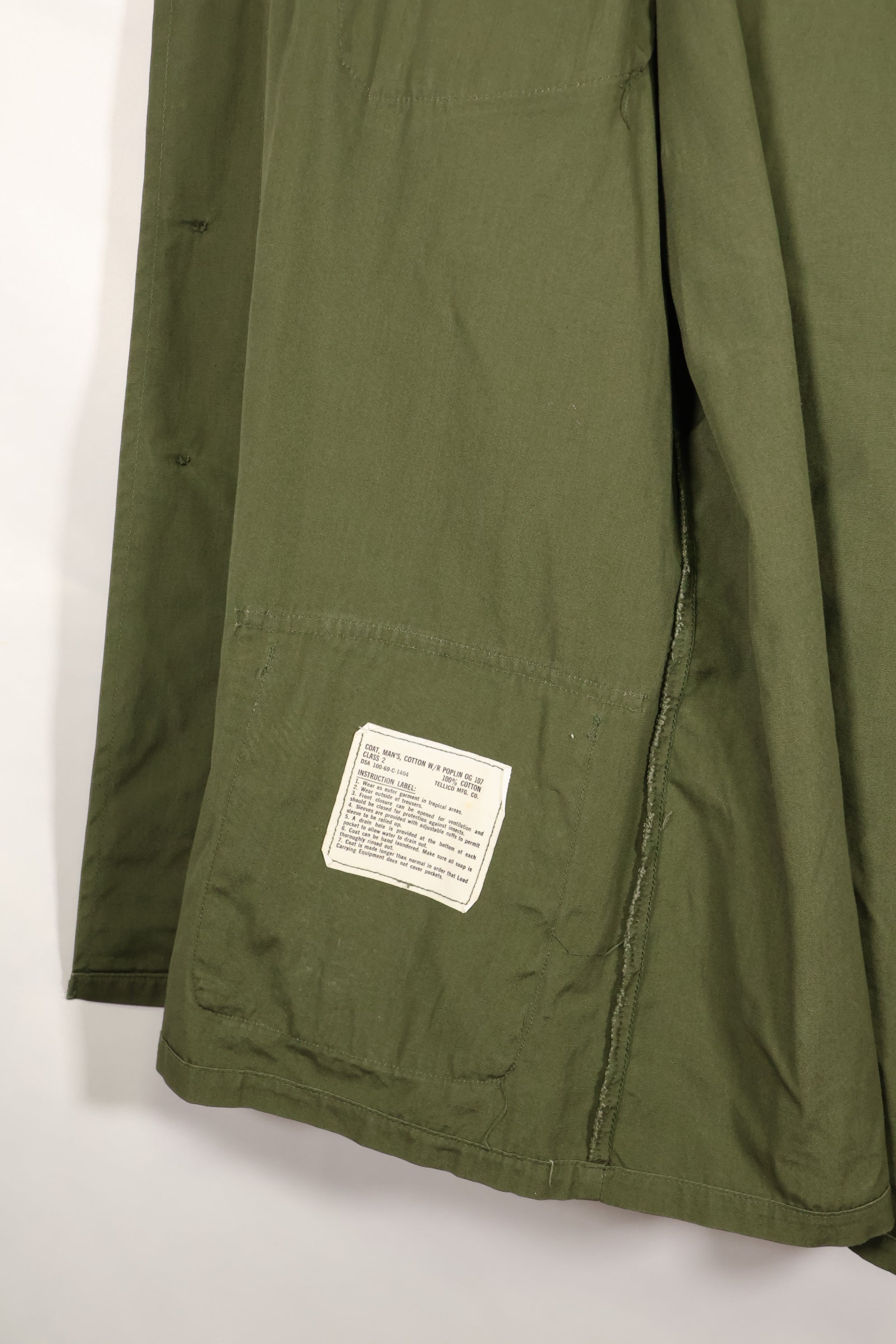 1969 Contract L-L 3rd Model Jungle Fatigue Jacket, Used, With Tag　