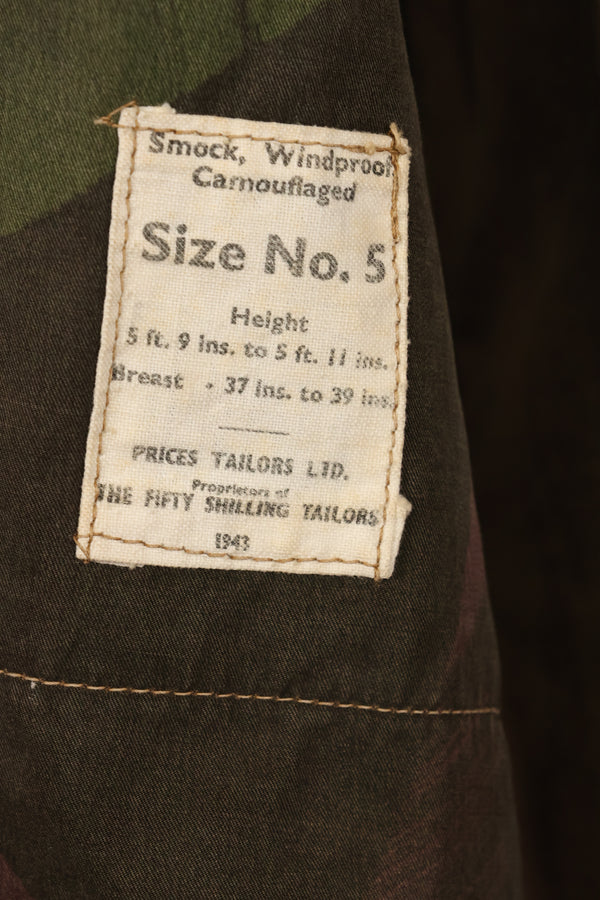 1943 British Army SAS WINDPROOF Smock Zipper Modified Indochina War Used