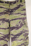 Real heavyweight fabric late war pattern tiger stripe pants, used.