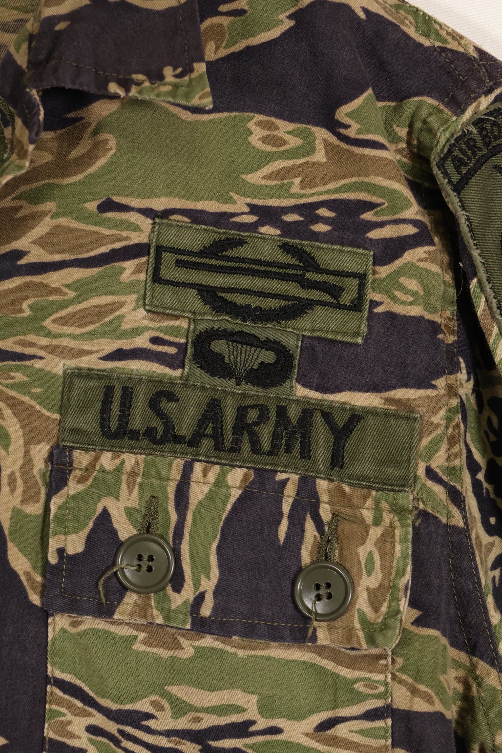 Real Late War Pattern US-Size Tiger Stripe Shirt with 173rd Airborne Brigade Patch