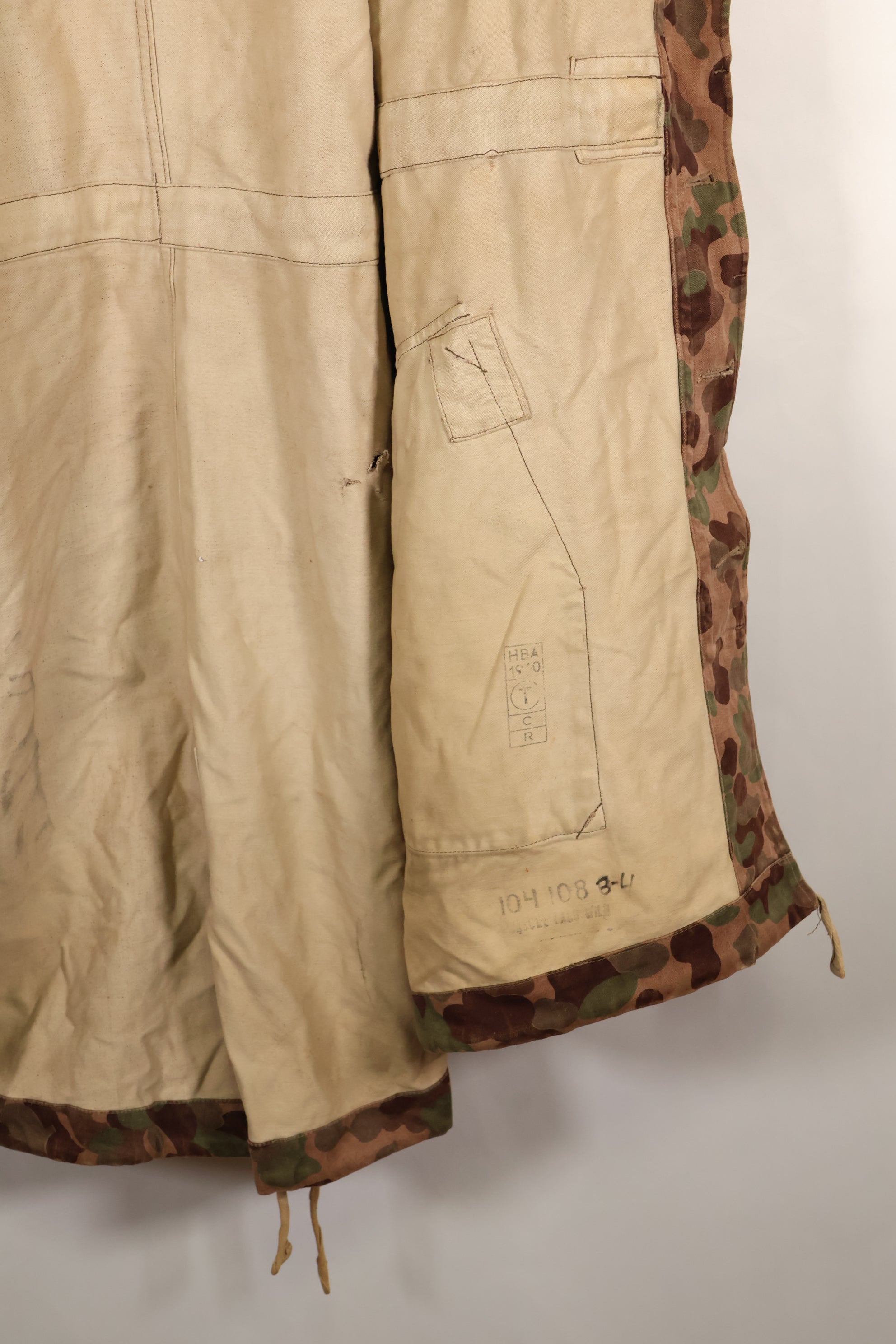 1960s–70s: M57 Austrian Army P-Pattern Camouflage Hoodie, Used, Size B