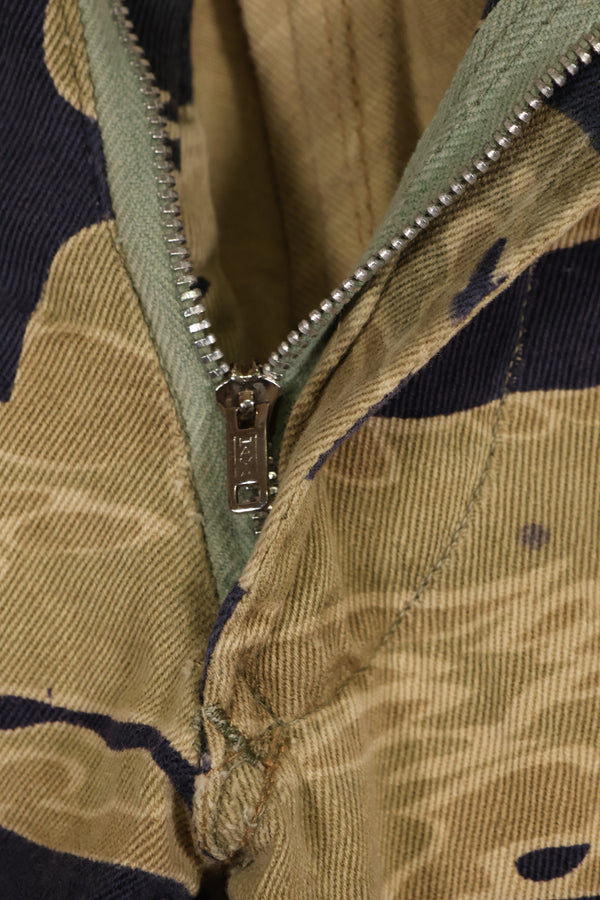 Late 1960s Gold Tiger Stripe Pants US Cut US-M Modified Faded Used