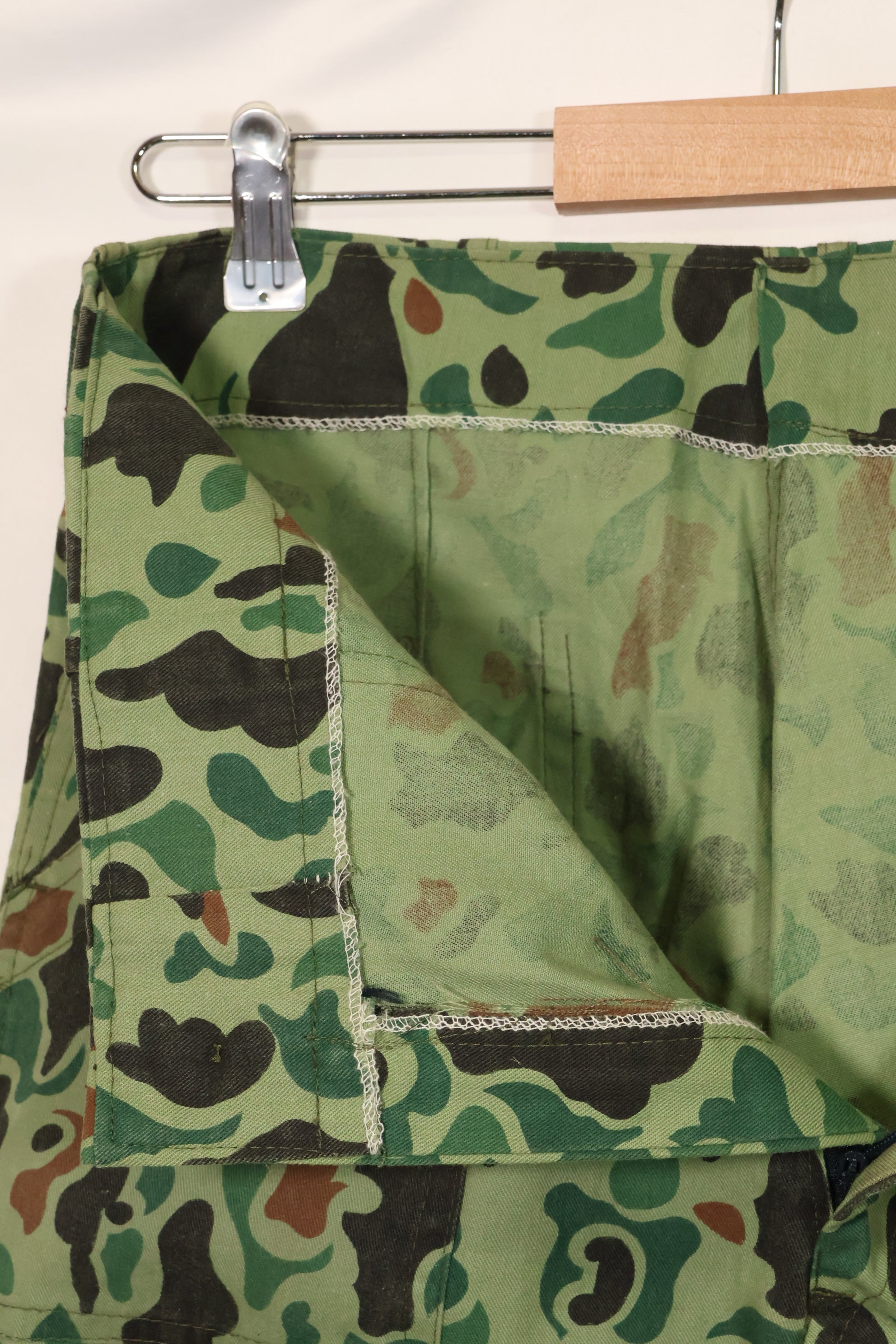 1960s-70s Korean military frogskin camouflage pants, baker pants cut, used C