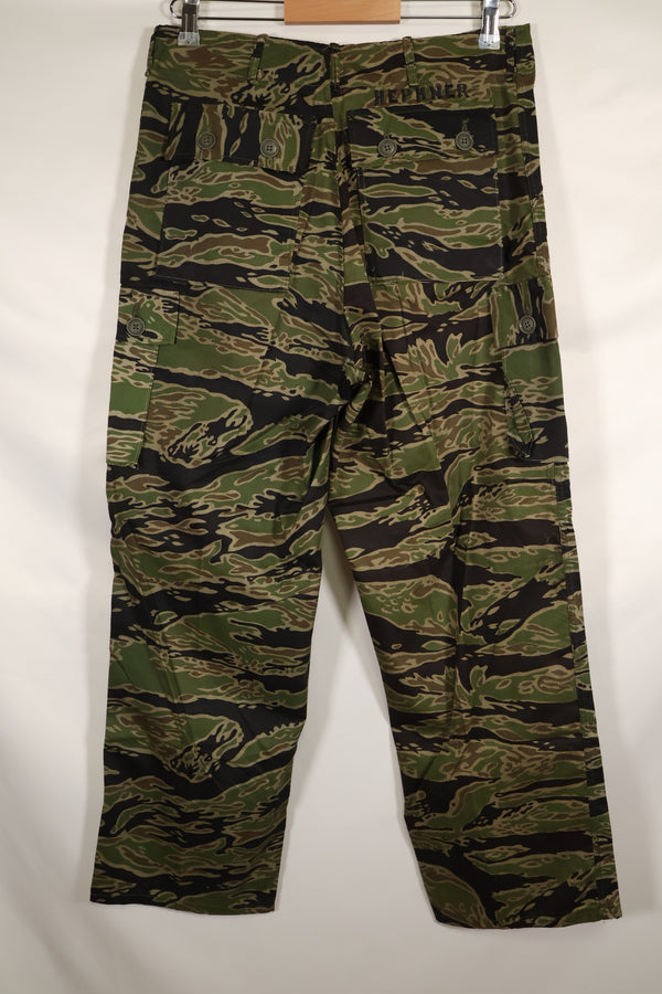 Actual Late War Pattern Presumed US-M Tiger Stripe Pants, almost unused, with name