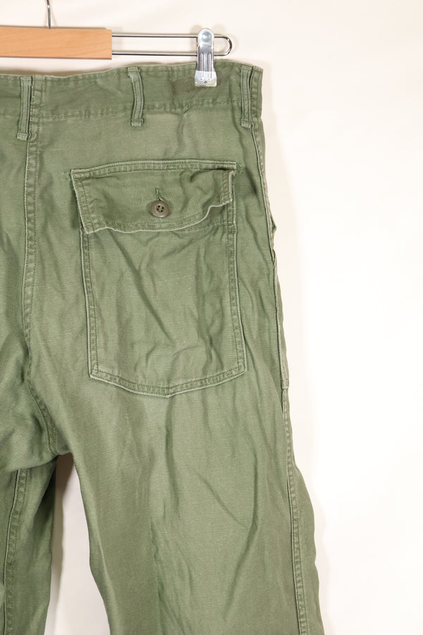 Mid-1960s, 36x31, U.S. Army, OG-107 Utility Pants, Type I, Used