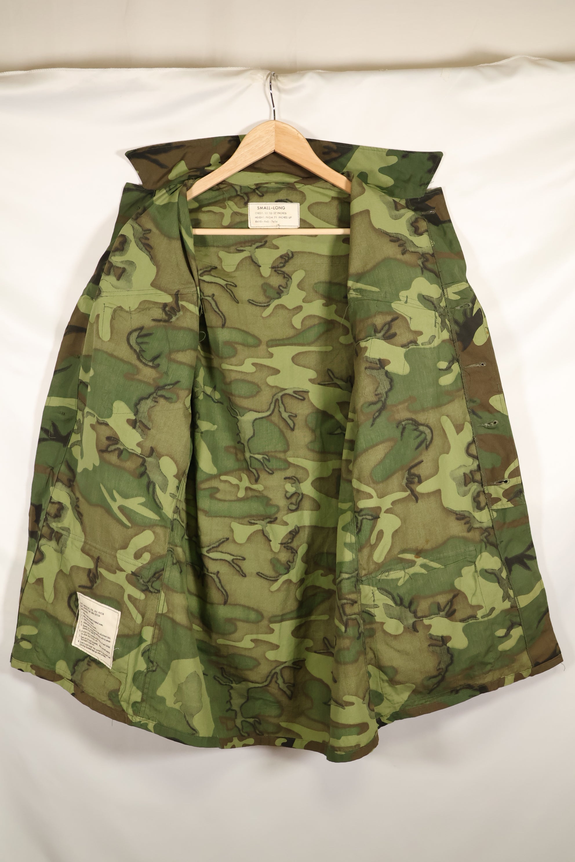 Circa 1966-67 Deadstock S-L Non Ripstop Early Print ERDL Fatigue Jacket